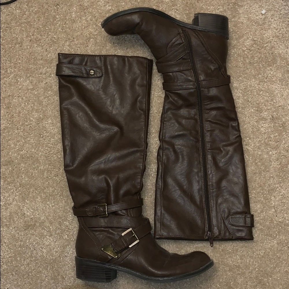 Tall Brown Riding Boots
